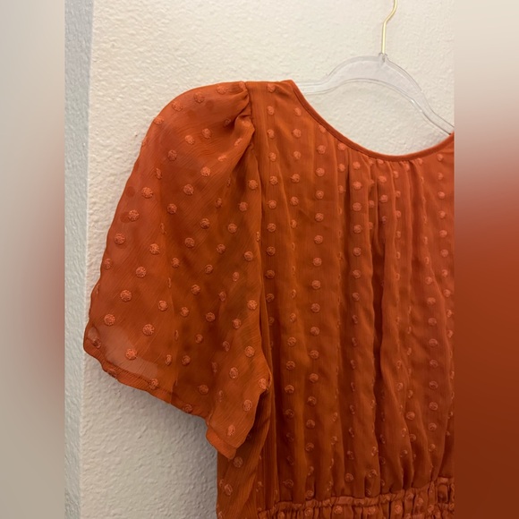 Anthropologie Rust Somerset Mini Dress Size Medium - Picture 11 of 14
